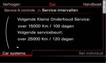 MMI: Voorbeeld van een service-intervalindicatie